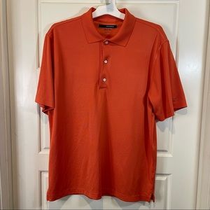 Greg Norman Polo Shirt Mens Large L Orange Short Sleeve
